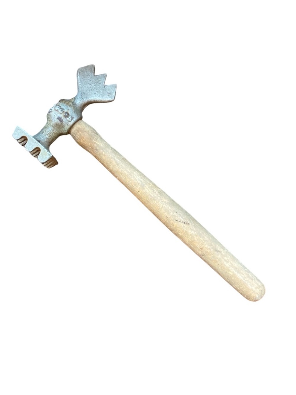 Vintage Primitive Farmhouse Meat Tenderizer Hammer Mallet Wood Handle Tool